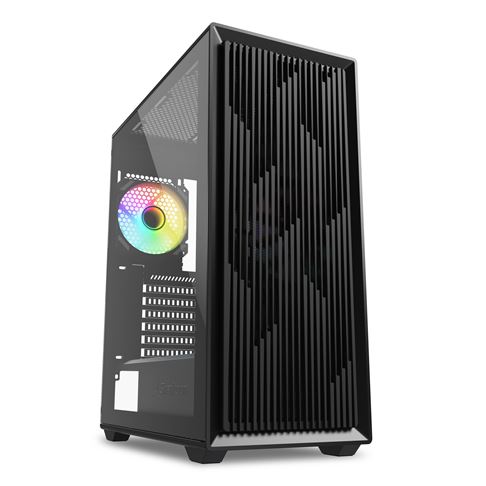 SHARKOON CASE ATX 2X U3, TEMPERED GLASS, 3X 120, 1X 120 ARGB FAN, ARGB CONTROLLER NERO VK2 RGB