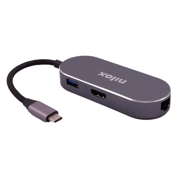 NILOX MINI DOCKING STAT HDMI 3USB PD ETH NXDSUSBC02