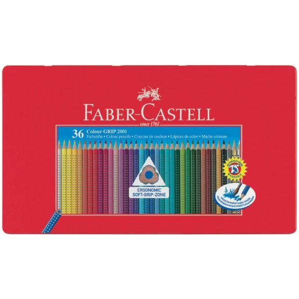 FABER CASTELL CF36ASTUCCIO METALLO COLOUR GRIP 112435