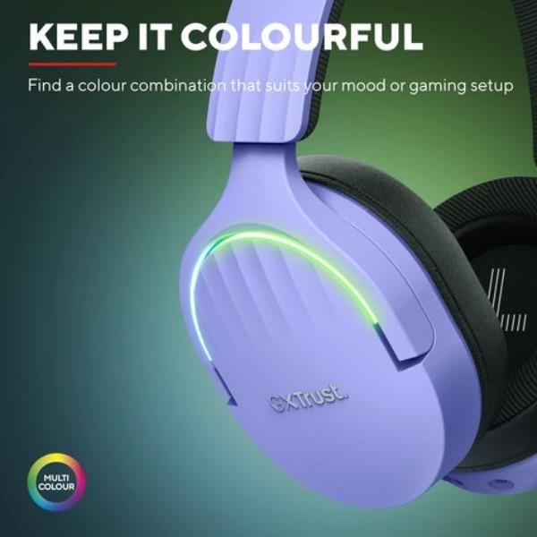 TRUST GXT491P FAYZO WIRELESS HEADSET PURP 25305