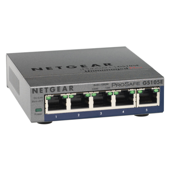 NETGEAR 5PT GIGABIT PLUS SWITCH GS105E-200PES