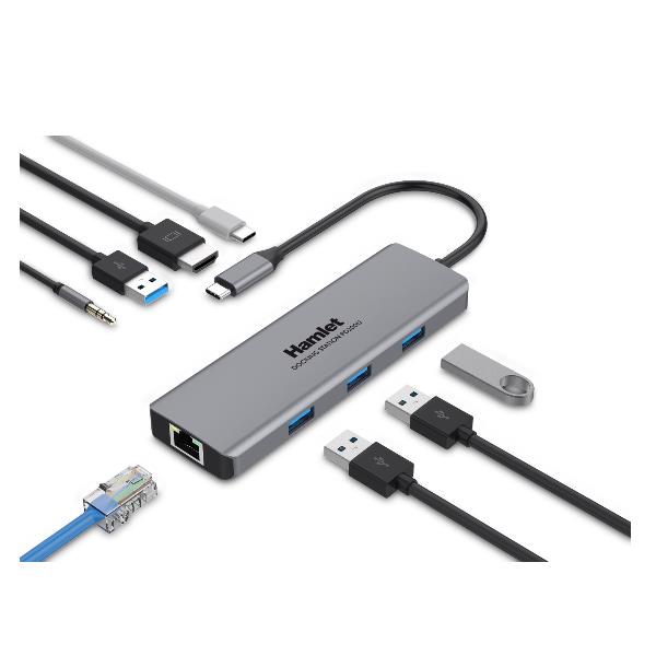 HAMLET DOCKING STATION USB-C PD 85W 4XUSB HDKC-PD200U