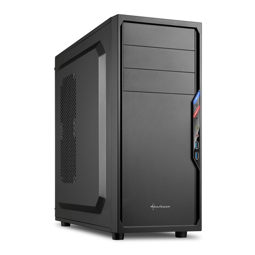 SHARKOON CASE VS4-V, ATX, 6 SLOTS EXPANSION, 2XUSB 3.0 FRONT, DRIVE BAY DA 2,5/3,5/5,25, 1X120MM FAN FRONT, NO PSU, COLORE NERO VS4-V