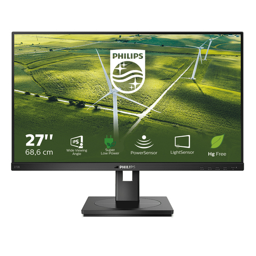 PHILIPS MONITOR 27 LED IPS 16:9 FHD, 250 CDM 4MS, VGA/DVI/DP/HDMI, GREEN LINE, PIVOT, MULTIMEDIALE 272B1G/00