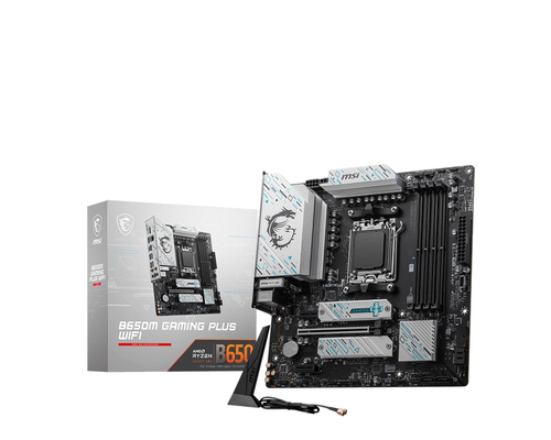 MSI MB AMD B650, B650M GAMING PLUS WIFI, AM5, 4DDR5, 1PCI-Ex16,2PCI-Ex1,2M.2,4SATA3,5USB3.2 Gen2,6US B650M GAM PLUS WIFI