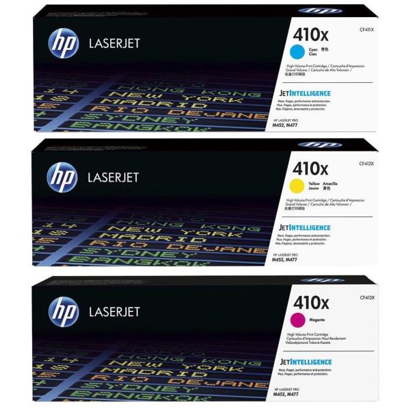 HP 410X 3PACK HIGH YIELD C/M/Y TONER CF252XM