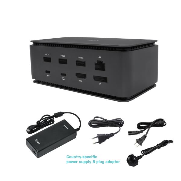 I-TEC USB4 M.DOCDUA4KHDMI+PD 80W+CHAR-112 USB4DUALDOCK100