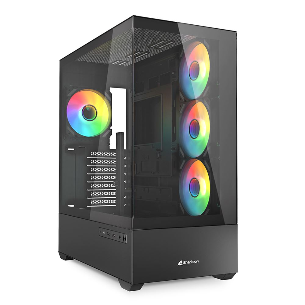 SHARKOON CASE AK6 RGB BLACK ATX AK6 RGB ATX BLACK