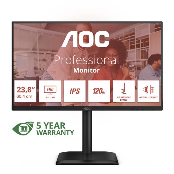 AOC 24E4U Monitor PC 60,5 cm (23.8") 1920 x 1080 Pixel Full HD LED Nero