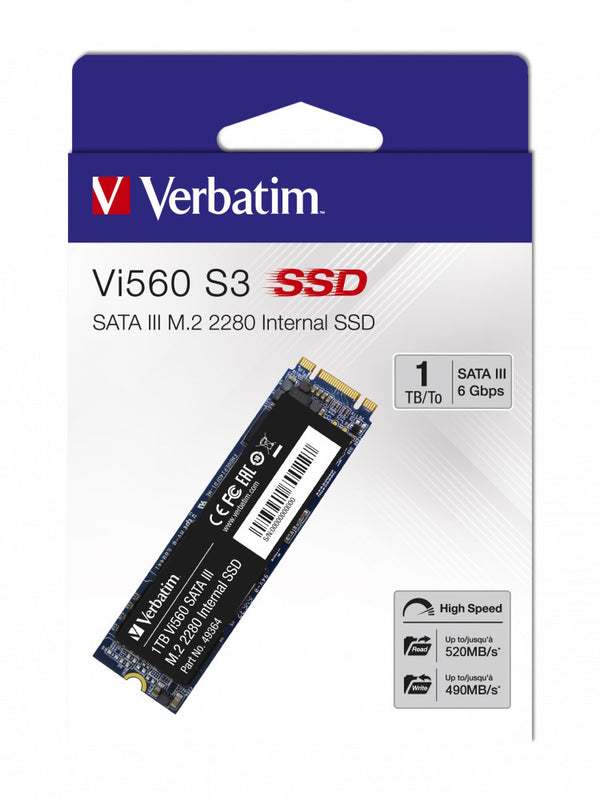 Verbatim VERBATIM VI560 INTERNAL SATA III M.2 SSD 1TB 49364