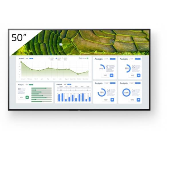 Sony FW-50BZ30L visualizzatore di messaggi Pannello piatto per segnaletica digitale 127 cm (50") LCD Wi-Fi 440 cd/m² 4K Ultra HD Nero Android 24/7
