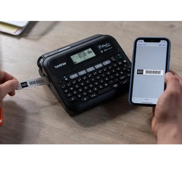 Brother PT-D460BTVP stampante per etichette (CD) Trasferimento termico 180 x 180 DPI 30 mm/s Con cavo e senza cavo TZe Bluetooth QWERTY