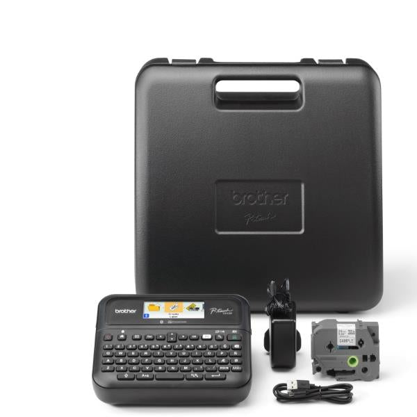 Brother PT-D610BTVP stampante per etichette (CD) Trasferimento termico 180 x 360 DPI 30 mm/s Con cavo e senza cavo TZe Bluetooth