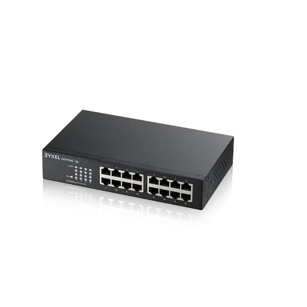 Zyxel SWITCH UNMANAGED, 16 PORTE GIGABIT DESKTOP/RACK GS1100-16-EU0103F