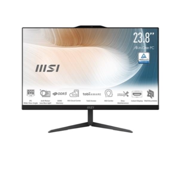 Msi AIO CORE 3 100U 8GB 256GB SHARED 23.8FHD WIN11PRO MODERN AM242 1M-1242IT