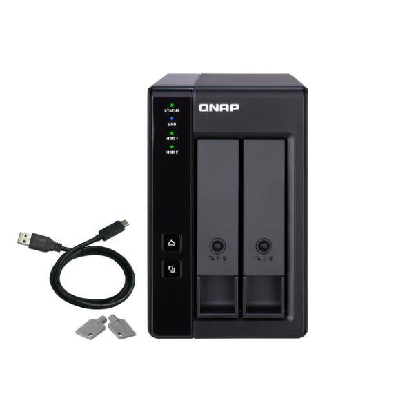 Qnap QNAP DAS 2 BAIE 3.5  SATA, 1 X USB 3.0 TYPE-C TR-002