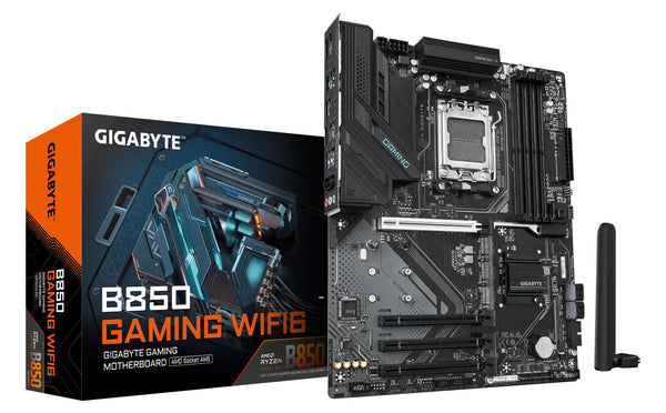 GIGABYTE B850 GAMING WIFI6 Scheda Madre - CPU AMD Ryzen Serie 9000, VRM digitale 6+2+2 fasi, fino a 8200MHz DDR5 (OC), 1xPCIe 5.0 + 2xPCIe 4.0 M.2, LAN GbE, WIFI 6, USB 3.2 Gen 2