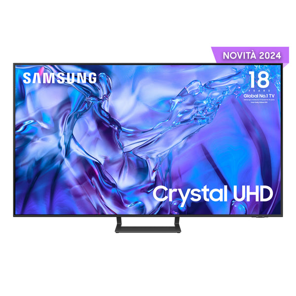 Samsung TV Crystal UHD 4K 55” UE55DU8570UXZT Smart TV Wi-Fi Titan Gray 2024, Processore Crystal 4K, 4K Upscaling, AirSlim Design, OTS Lite