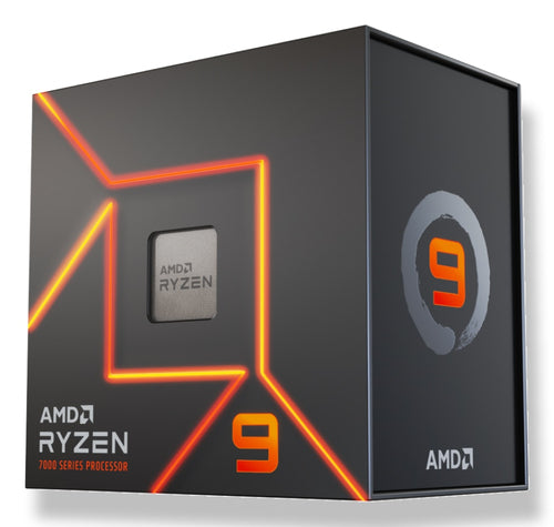 AMD CPU RYZEN 9, 7900, AM5, 5.40GHz 12 CORE, CACHE 76MB, 65W 100-100000590WOF