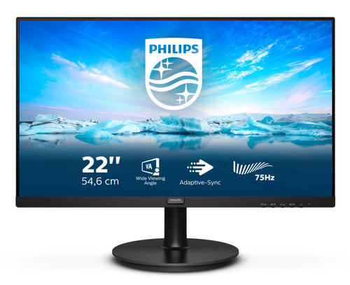 PHILIPS MONITOR 21,5 LED VA 16:9 FHD 4MS 250 CDM, VGA/DP/HDMI, MULTIMEDIALE 222V8LA