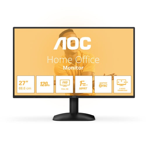 AOC MONITOR 27 LED VA 16:9 FHD 4MS 300 CDM 120hz, VGA/HDMI 27B31H