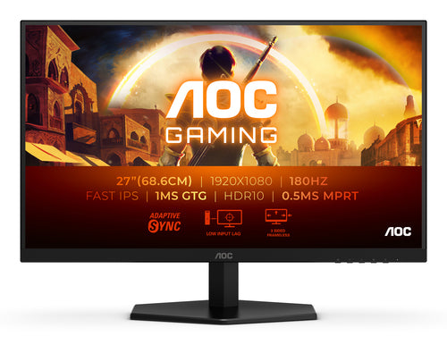 AOC MONITOR GAMING 27 LED IPS FHD 1MS 300 CDM 180Hz, DP/HDMI 27G42E