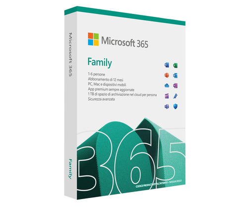 MICROSOFT 365 FAMILY ITA SUBS 1 YR 6 USER 5 DEVICE 6GQ-01932