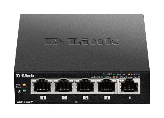 D-LINK SWITCH 5 PORTE GIGABIT POE+ DESKTOP