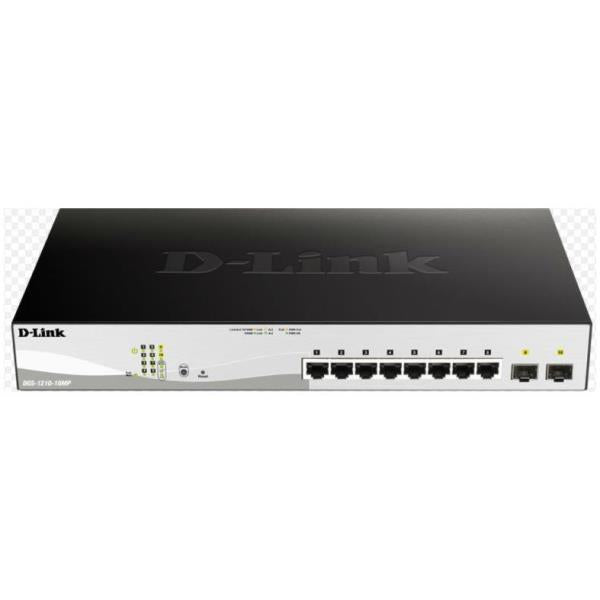 D-LINK SMART SWITCH 8 PORTE GIGABIT POE + 2 SFP DGS-1210-10MP