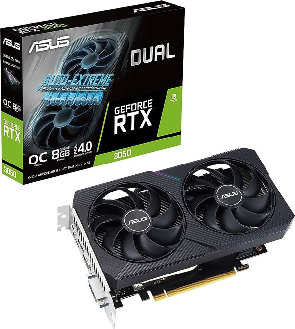 ASUS VGA GEFORCE RTX 3050, DUAL-RTX3050-O8G-V2, 8GB GDDR6, HDMI/DP*3, 90YV0GH6-M0NA00 90YV0GH6-M0NA00