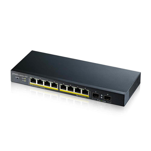 ZYXEL SWITCH MANAGED 8 PORTE GIGABIT POE 70W, 2XSFP, DESIGN SENZA VENTOLE, DESKTOP GS1900-10HP-EU0102F