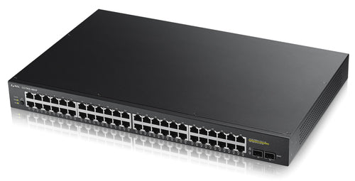 ZYXEL SWITCH MANAGED 48 PORTE GIGABIT, 2XSFP, SSENZA VENTOLE, DESKTOP/RACK GS1900-48-EU0102F