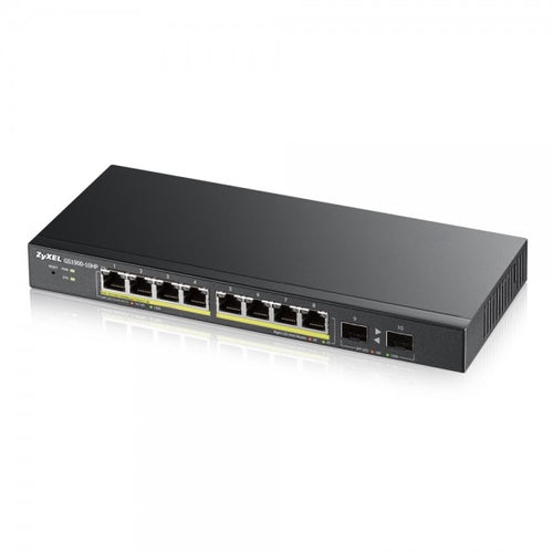 ZYXEL SWITCH MANAGED 8 PORTE GIGABIT POE (FINO A 70W), IPV6, VLAN, DESIGN SENZA VENTOLE, DESKTOP GS1900-8HP-EU0103F