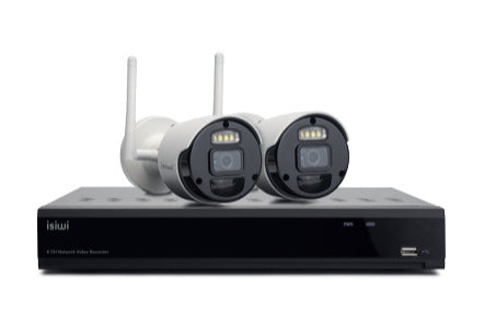 ISIWI KIT WIRELESS CONNECT S2 ISW-K1N8BF2MP-2 GEN1 NVR 8 CANALI + 2 TELECAMERE IP 1080P 2MPX WIRELES ISW-K1N8BF2MP-2 GEN1
