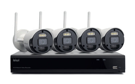 ISIWI KIT WIRELESS CONNECT S4 ISW-K1N8BF2MP-4 GEN1 NVR 8 CANALI + 4 TELECAMERE IP 1080P 2MPX WIRELES ISW-K1N8BF2MP-4 GEN1