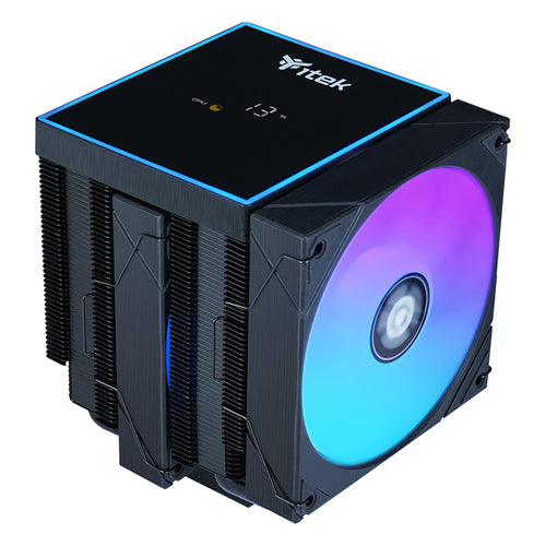 ITEK DISSIPATORE AD ARIA ICY-6HATP -  SKT UNIVERSALE, 250W TDP, 6 HEATPIPE, 2X12CM FAN, ARGB  TEMP. ITACI6HATP