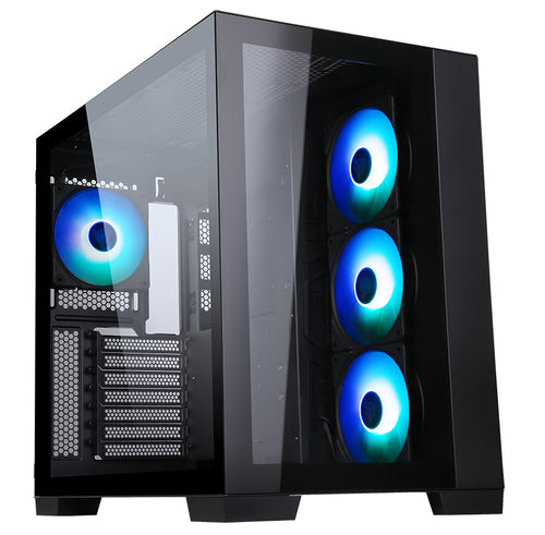 ITEK CASE DARK CAVE - GAMING TOWER, ATX, 4X12CM ARGB FAN, 2XUSB3, TYPE-C, SIDE  FRONT PANEL TEMP GL ITGCADCAGB