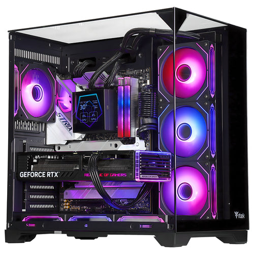 ITEK CASE DARK CAVE PANO - GAMING  TOWER, ATX, 4X12CM ARGB FAN, 2XUSB3, TYPE-C, TEMP GLASS TOP,  SID ITGCADCPAB