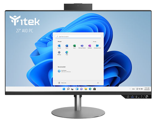 ITEK PC AIO BAREBONE 27 FHD, H610, 2xDDR4, M.2, 2x SSD/HDD 2.5, WiFi, BT, Pop-Up Cam, Spkr, Type-C ITPCAB2761BHW