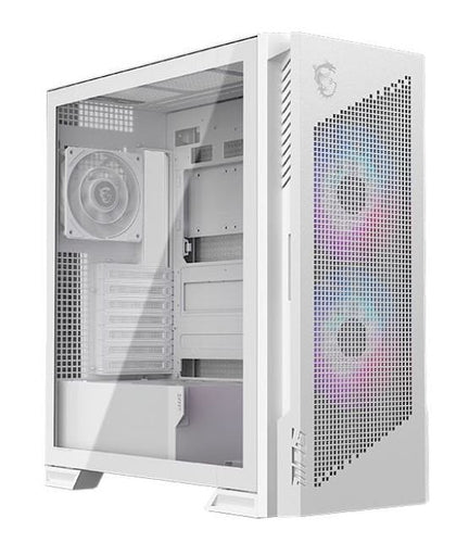 MSI CASE MID TOWER BIANCO, 2 USB, 1 TYPE-C, 2X160MM ARGB FAN, 1X120MM NO-ARGB FAN, ARGB+PWM CONTROL MPG VELOX 300R AIRFLOW PZ WHITE