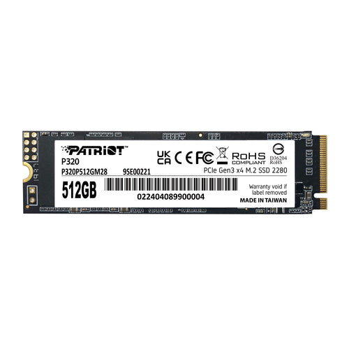 PATRIOT SSD P320 512GB M.2280 PCI-E R/W 3000/2200MB/S P320P512GM28
