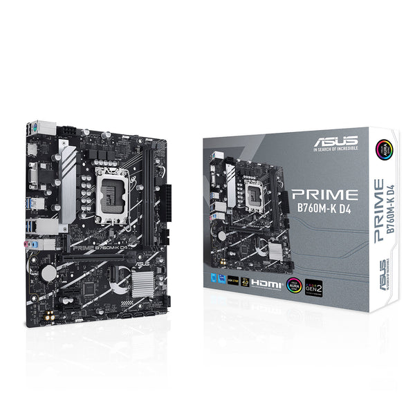 ASUS MB B760, LGA 1700,  PRIME B760M-K D4, 90MB1DS0-M1EAY0 90MB1DS0-M1EAY0