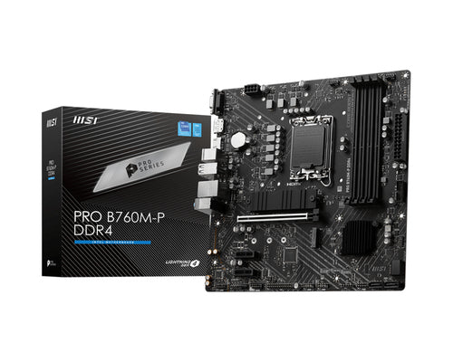 MSI MB B760, PRO B760M-P DDR4, LGA 1700, 4DDR4, 1PCI-Ex16, 2PCI-Ex1, 2M.2, 4SATA3, MATX PRO B760M-P DDR4
