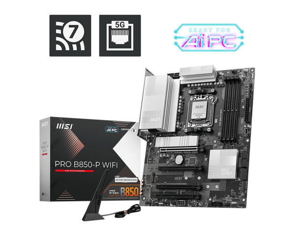 MSI MB AMD PRO B850-P WIFI, ATX, AM5, DDR5, 1PCI-Ex16, 1PCI-Ex4, 2PCI-Ex1, 4SATA3 PRO B850-P WIFI