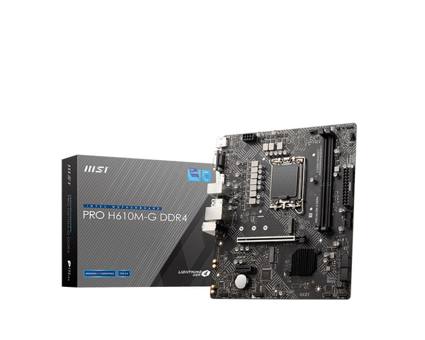 MSI MB H610, PRO H610M-G DDR4, LGA 1700, 2DDR4, 1PCI-Ex16, 2M2, 4SATA3 PRO H610M-G DDR4