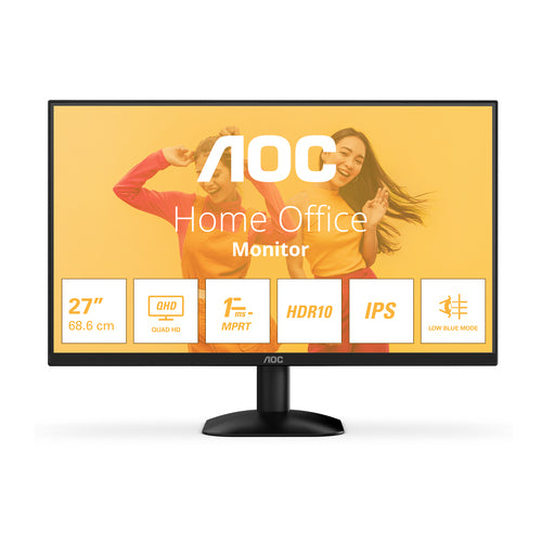 AOC MONITOR 27 LED IPS QHD 16:9 1MS 300 CDM,  REG ALTEZZA, DP/HDMI Q27B35E