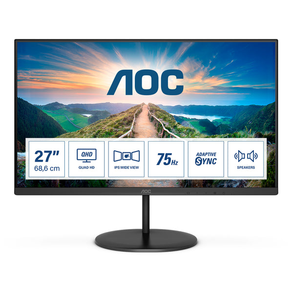 AOC MONITOR 27 LED IPS QHD 16:9 4MS 250 CDM, DP/HDMI, MULTIMEDIALE Q27V4EA