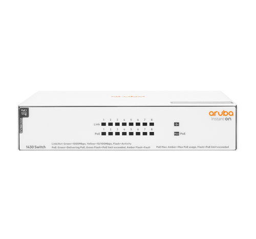 HPE SWITCH ARUBA ISTANT ON R8R46A 1430 UNMANAGED 8 PORTE POE R8R46A