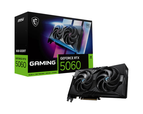 MSI VGA GEFORCE RTX 5060, RTX 5060 8G GAMING OC, 8GB GDDR7, HDMI/DP*3, ATX, DUAL FAN, OC RTX 5060 8G GAMING OC