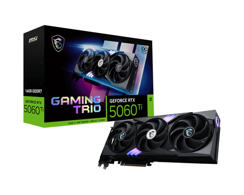 MSI VGA GEFORCE RTX 5060 TI, RTX 5060 Ti 16G GAMING TRIO OC, 16GB GDDR7, HDMI/DP3, TRI FROZR RTX 5060 Ti 16G GAMING TRIO OC